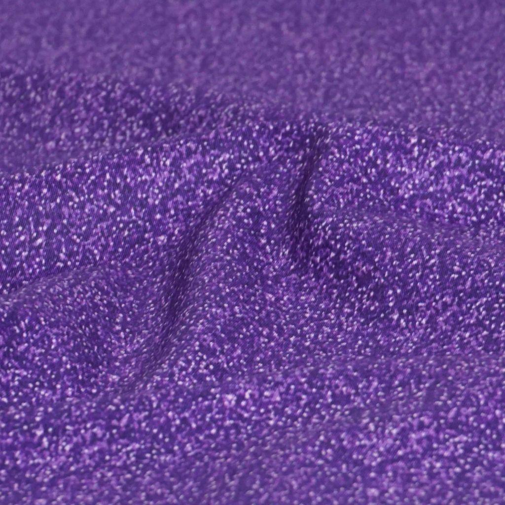 Preview: Baumwollstoff Motivdruck Glitteroptik lila violett